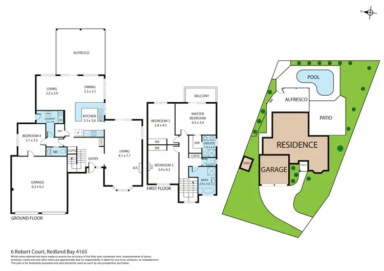 Floorplan of Homely house listing, 6 Robert Court, Redland Bay QLD 4165