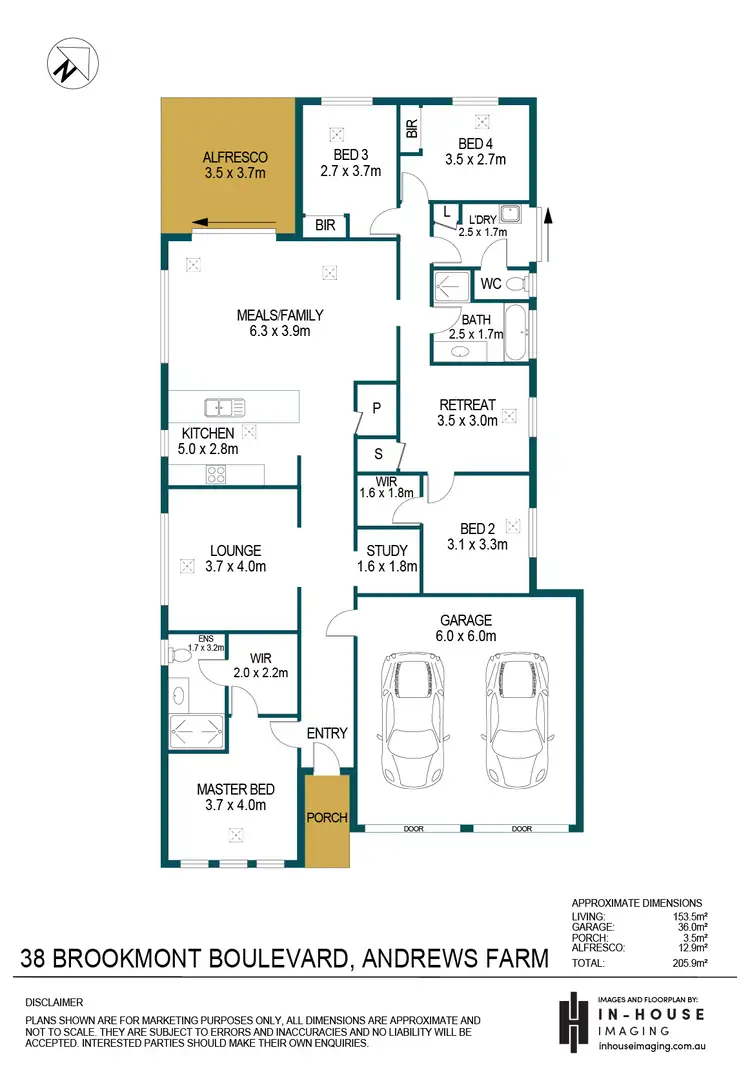 Floorplan of Homely house listing, 38 Brookmont Boulevard, Andrews Farm SA 5114
