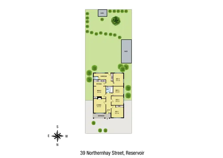 Floorplan of Homely house listing, 39 Northernhay Street, Reservoir VIC 3073