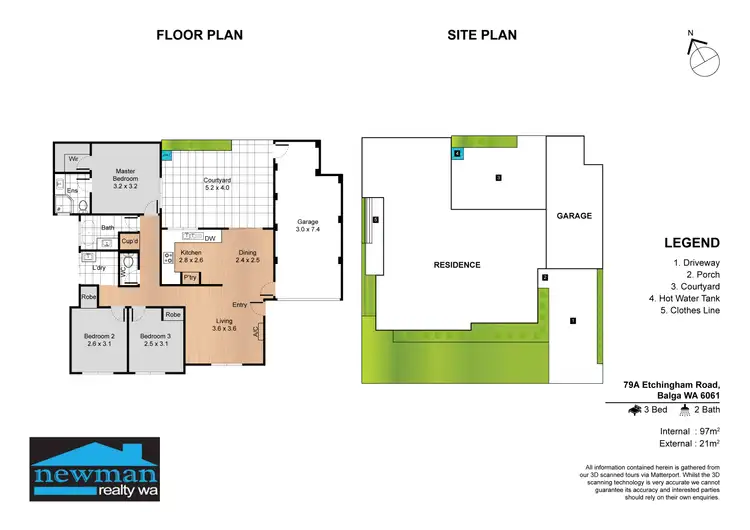 Floorplan of Homely villa listing, 79A Etchingham Road, Balga WA 6061