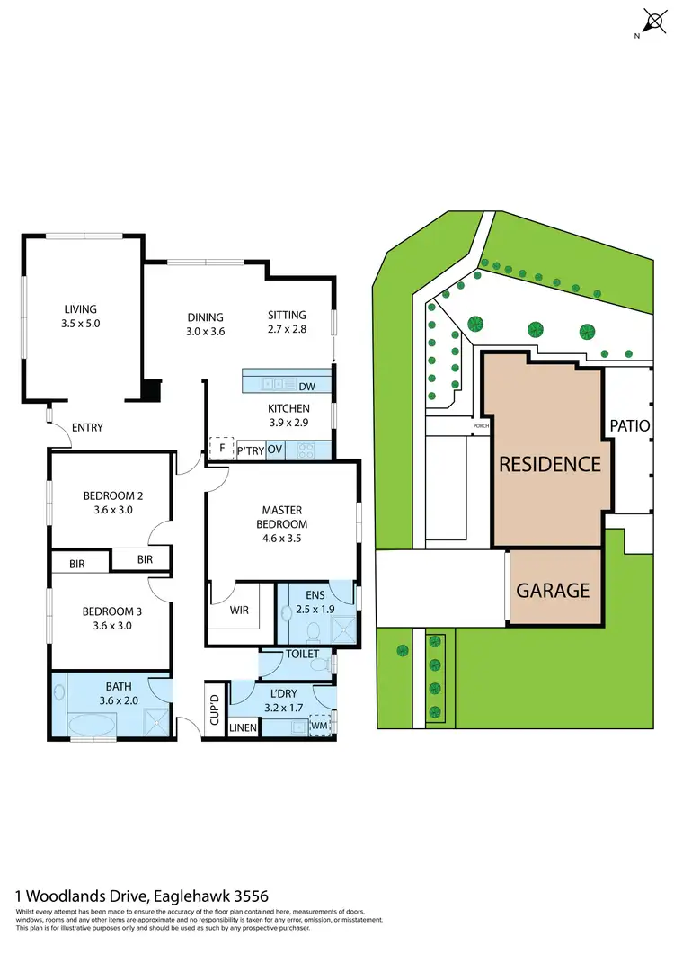 Floorplan of Homely house listing, 1 Woodlands Drive, Eaglehawk VIC 3556