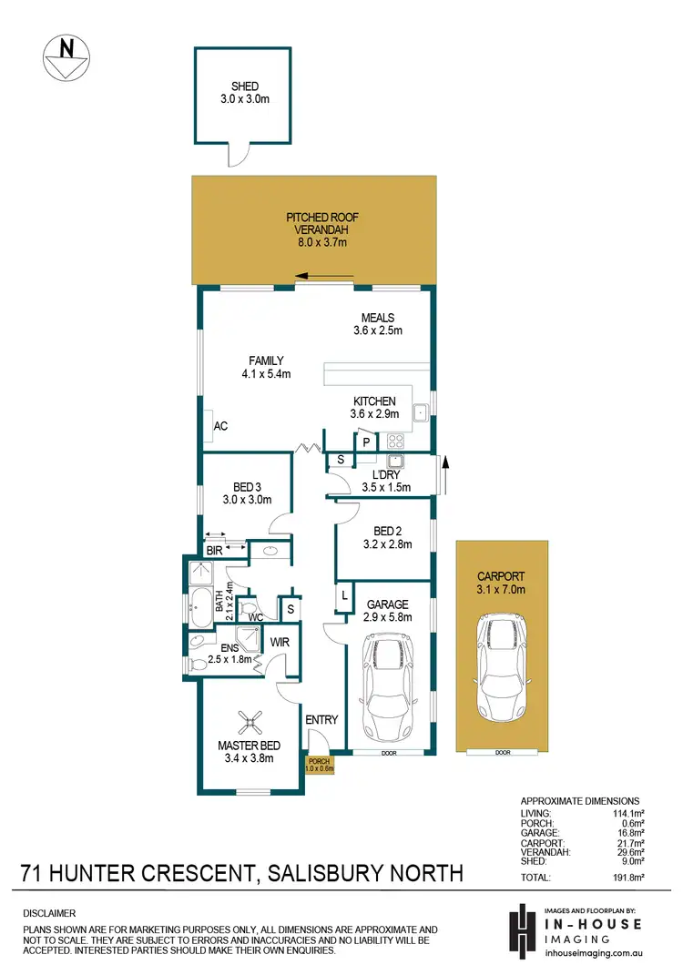 Floorplan of Homely house listing, 71 Hunter Crescent, Salisbury North SA 5108
