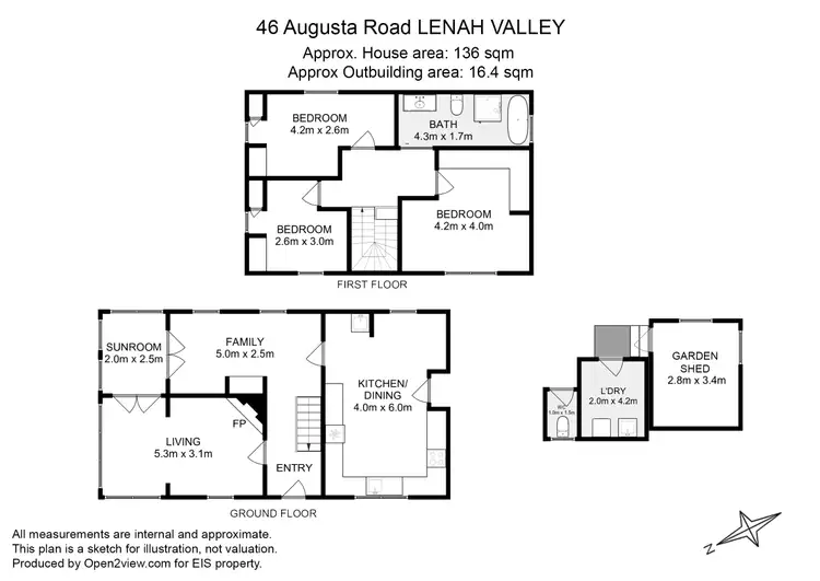 Floorplan of Homely house listing, 46 Augusta Road, Lenah Valley TAS 7008