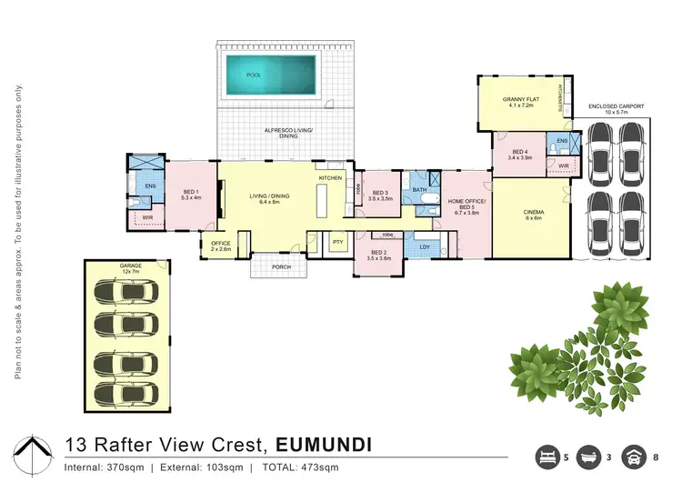 Floorplan of Homely house listing, 13 Rafter View Crest, Eumundi QLD 4562