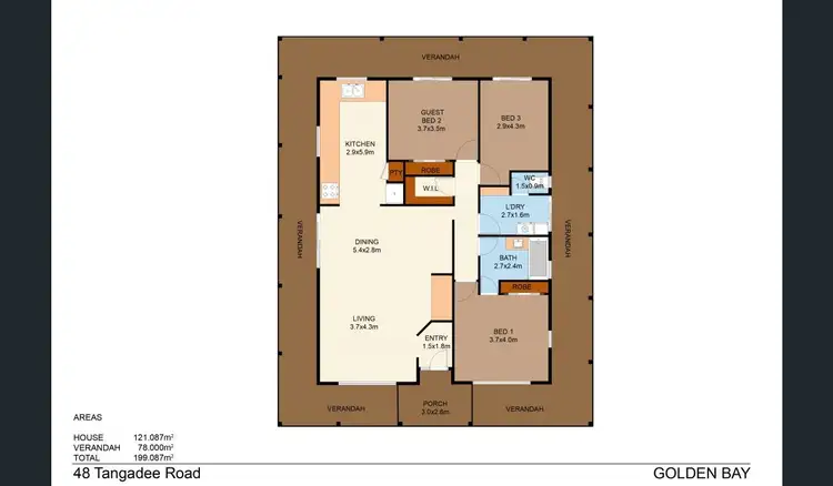 Floorplan of Homely house listing, 48 Tangadee Road, Golden Bay WA 6174