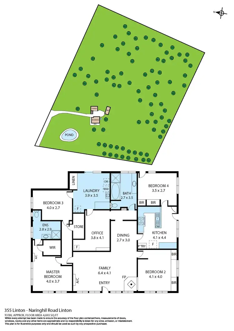 Floorplan of Homely house listing, 355 Linton-Naringhil Road, Linton VIC 3360