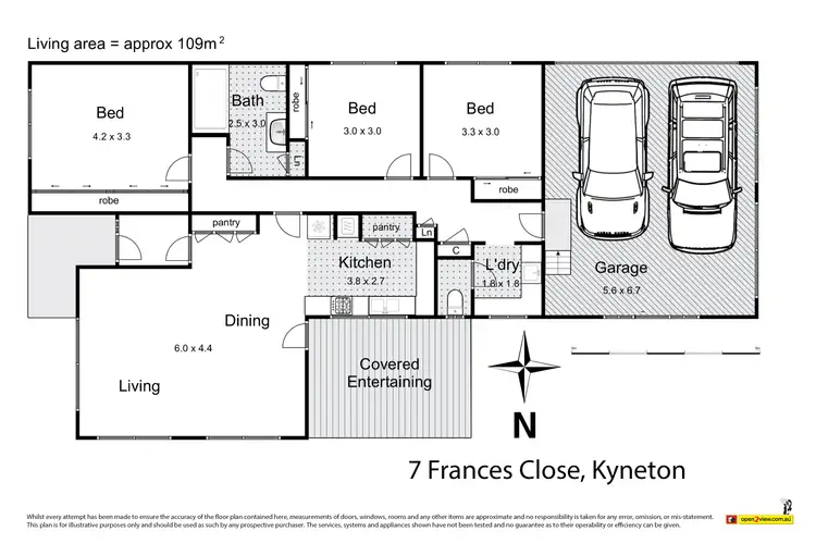 Floorplan of Homely house listing, 7 Frances Close, Kyneton VIC 3444