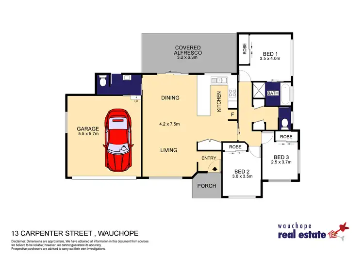 Floorplan of Homely house listing, 13 Carpenter Street, Wauchope NSW 2446
