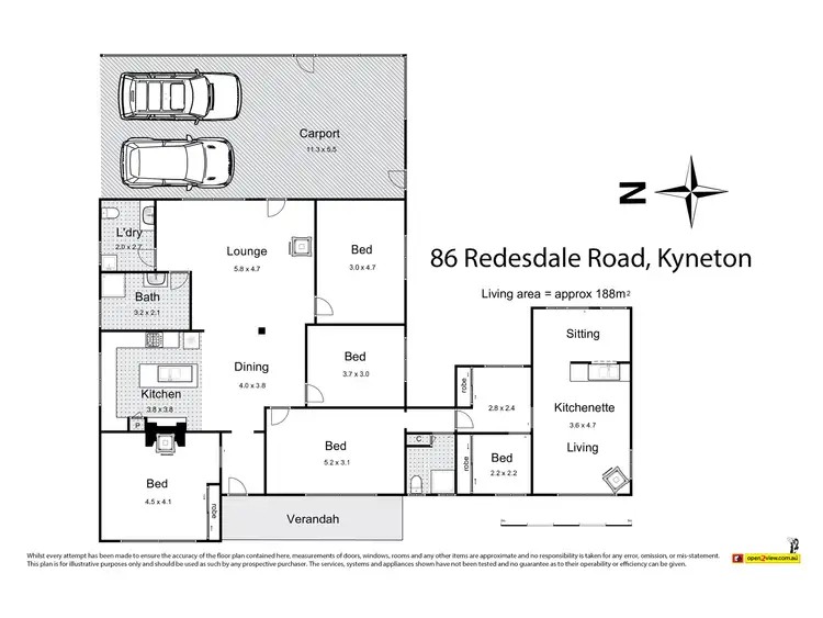 Floorplan of Homely house listing, 86 Redesdale road, Kyneton VIC 3444