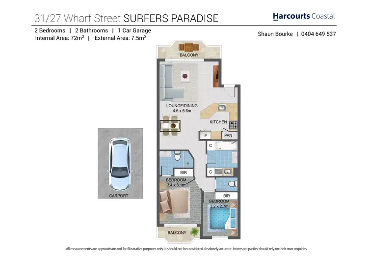 Floorplan of Homely apartment listing, 31/27-31 Wharf Road, Surfers Paradise QLD 4217