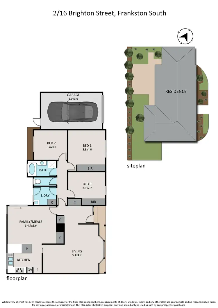 Floorplan of Homely unit listing, 2/16 Brighton Street, Frankston South VIC 3199