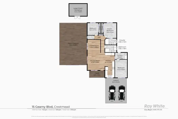 Floorplan of Homely house listing, 15 Geaney Boulevard, Crestmead QLD 4132