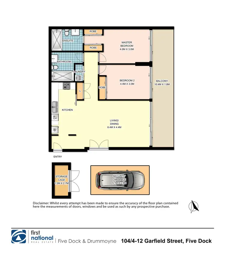 Floorplan of Homely apartment listing, 104/4-12 Garfield Street, Five Dock NSW 2046