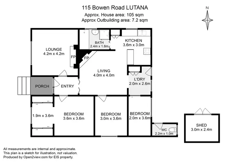 Floorplan of Homely house listing, 115 Bowen Road, Lutana TAS 7009