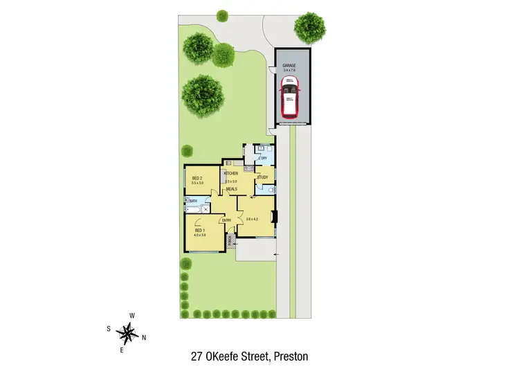 Floorplan of Homely house listing, 27 Okeefe Street, Preston VIC 3072