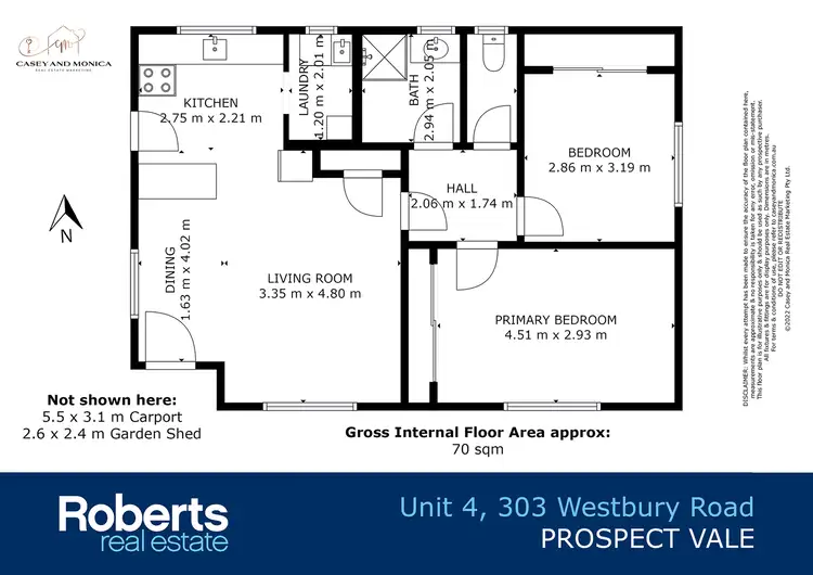 Floorplan of Homely unit listing, 4/303 Westbury Road, Prospect Vale TAS 7250