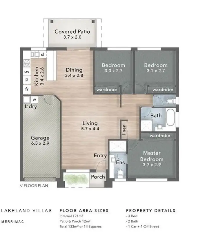 Floorplan of Homely villa listing, 21/2-6 Ghilgai Road, Merrimac QLD 4226
