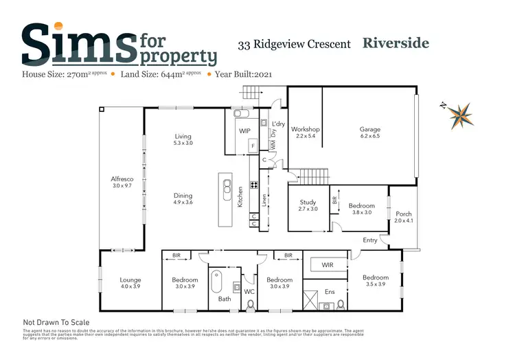 Floorplan of Homely house listing, 33 Ridgeview Crescent, Riverside TAS 7250