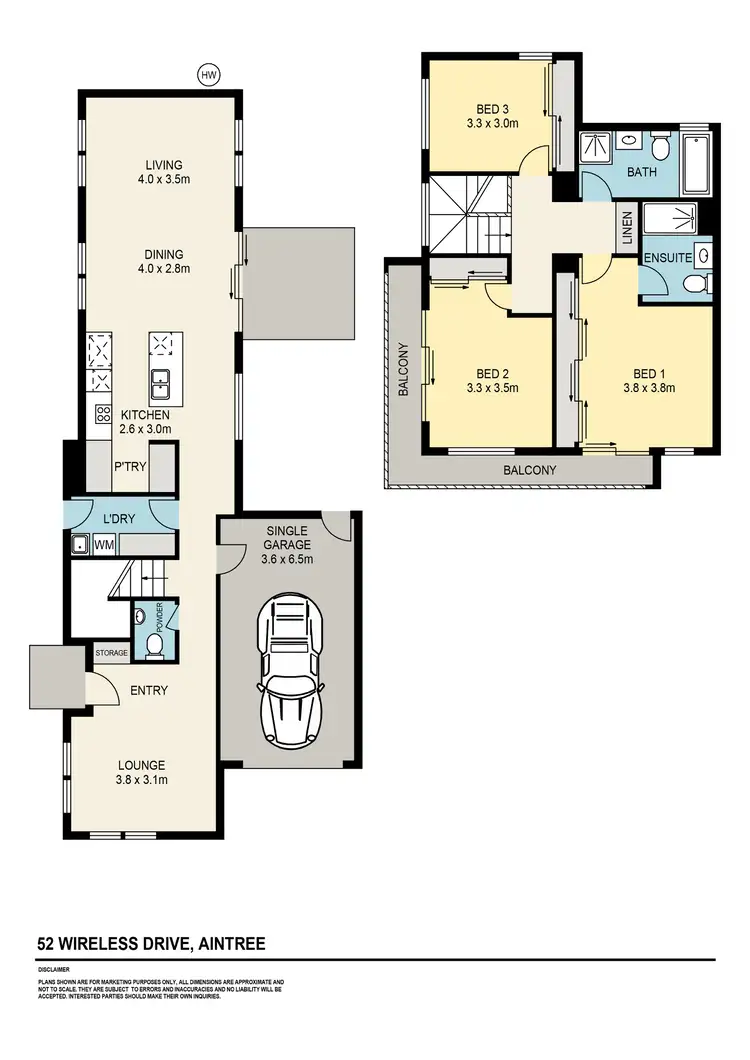Floorplan of Homely townhouse listing, 52 Wireless Drive, Aintree VIC 3336