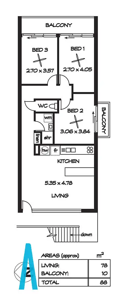 Floorplan of Homely house listing, 33/ 13 Yates Street, Mawson Lakes SA 5095