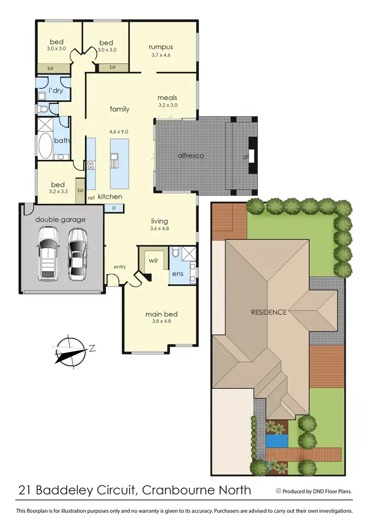 Floorplan of Homely house listing, 21 Baddeley Circuit, Cranbourne North VIC 3977
