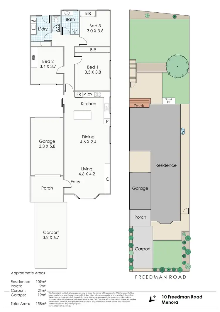 Floorplan of Homely house listing, 10 Freedman Road, Menora WA 6050