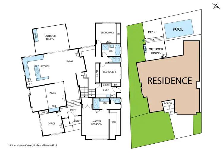 Floorplan of Homely house listing, 18 Shutehaven Circuit, Bushland Beach QLD 4818
