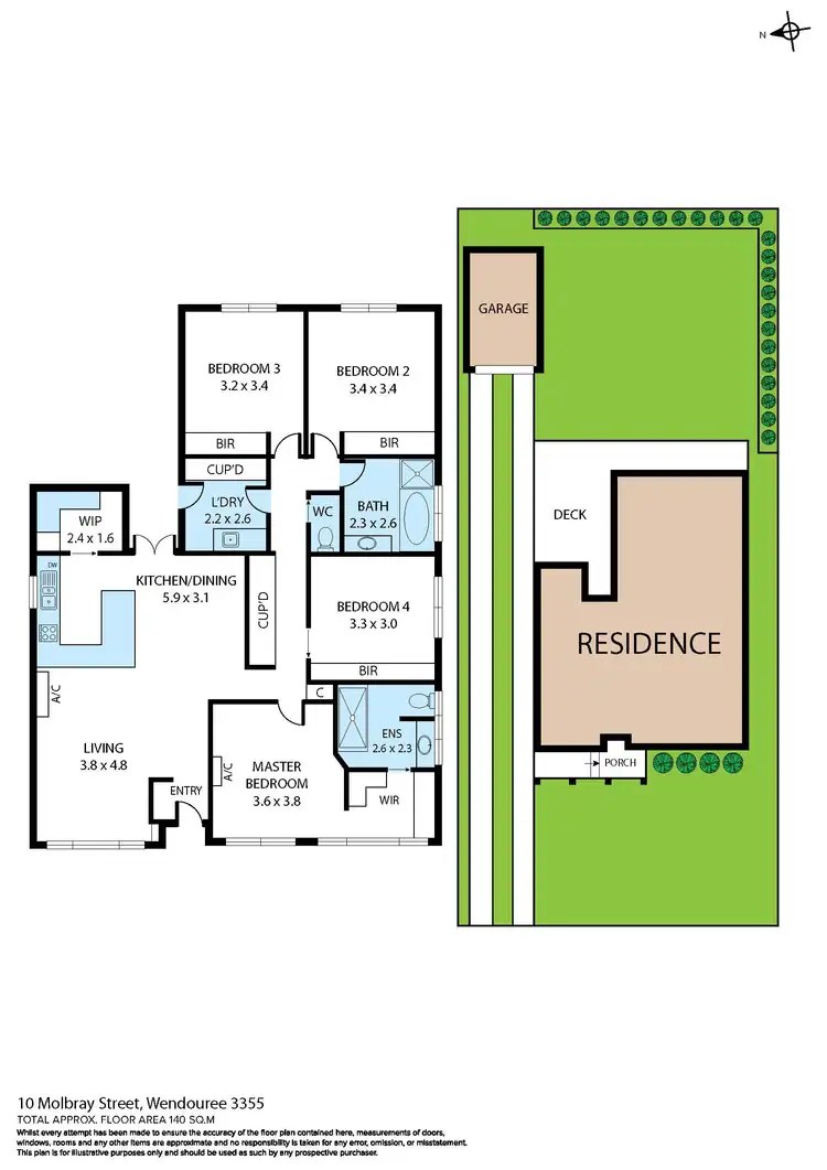 Floorplan of Homely house listing, 10 Molbray Street, Wendouree VIC 3355
