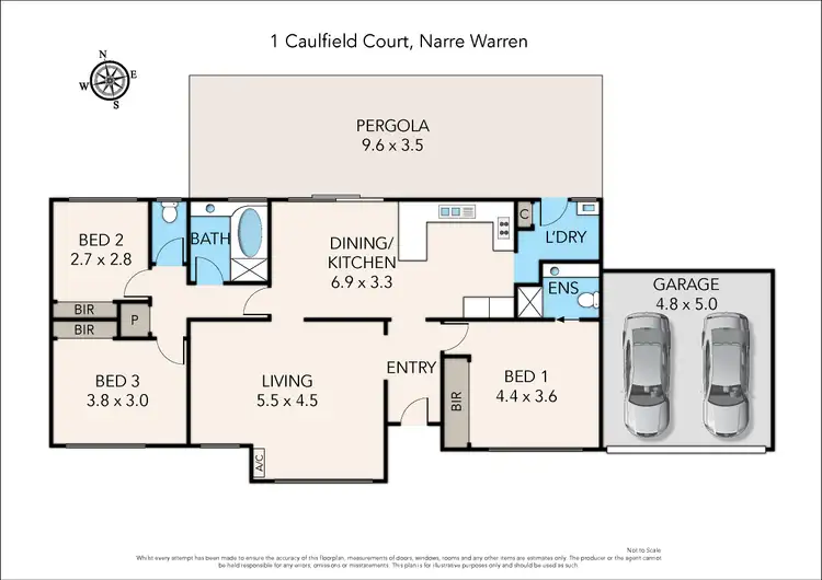 Floorplan of Homely house listing, 1 Caulfield Court, Narre Warren VIC 3805