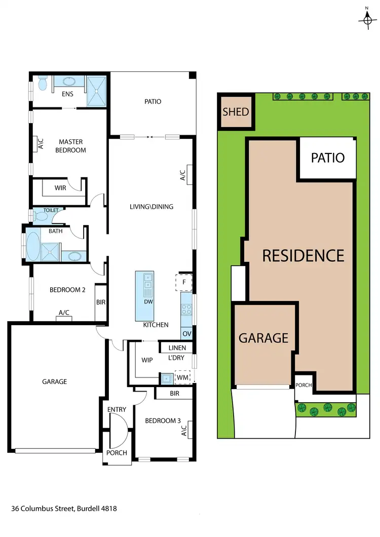 Floorplan of Homely house listing, 36 Columbus Street, Burdell QLD 4818