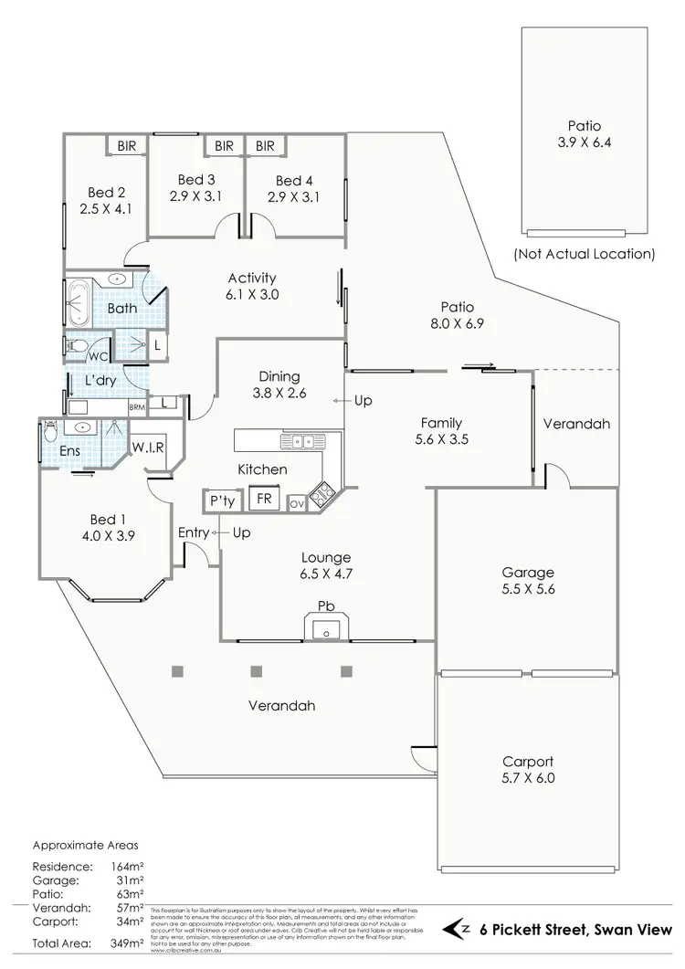 Floorplan of Homely house listing, 6 Pickett Street, Swan View WA 6056