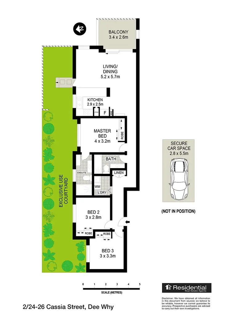 Floorplan of Homely unit listing, 2/24-26 Cassia Street, Dee Why NSW 2099