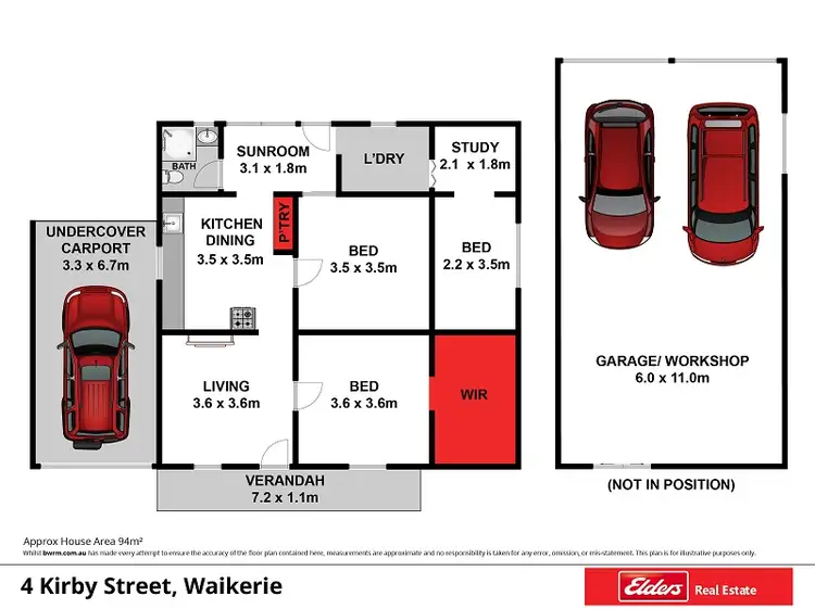 Floorplan of Homely house listing, 4 Kirby Street, Waikerie SA 5330