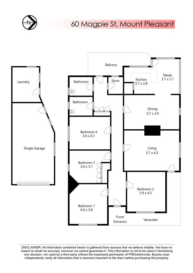 Floorplan of Homely house listing, 60 Magpie Street, Mount Pleasant VIC 3350