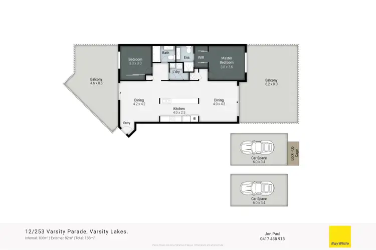 Floorplan of Homely unit listing, 12/253 Varsity Parade, Varsity Lakes QLD 4227