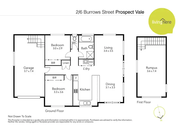 Floorplan of Homely unit listing, 2/6 Burrows Street, Prospect Vale TAS 7250