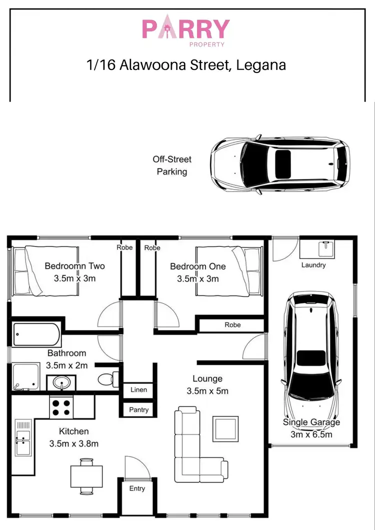 Floorplan of Homely house listing, 1/16 Alawoona Street, Legana TAS 7277