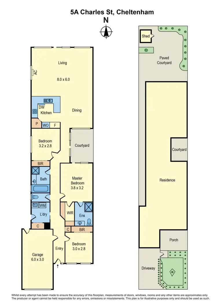 Floorplan of Homely townhouse listing, 5A Charles Street, Cheltenham VIC 3192