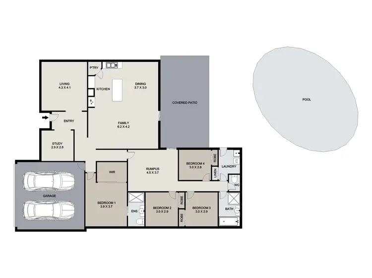 Floorplan of Homely house listing, 45 Pimelea Crescent, Mount Cotton QLD 4165