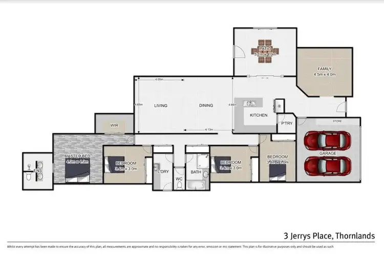 Floorplan of Homely house listing, 3 Jerrys Place, Thornlands QLD 4164