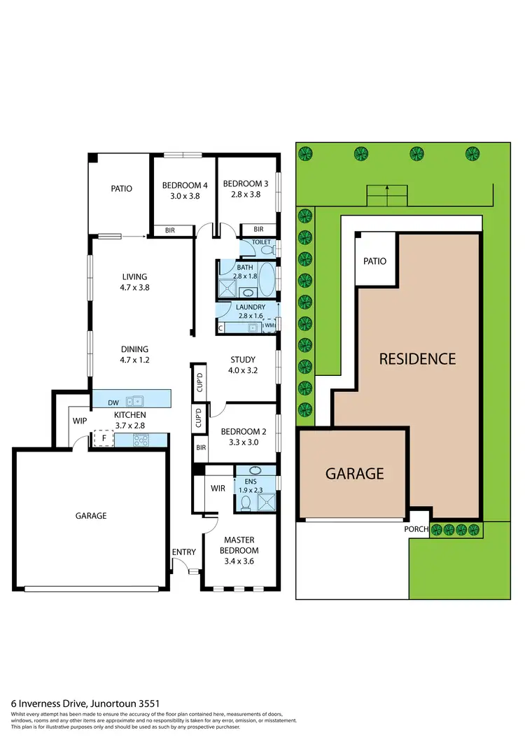 Floorplan of Homely house listing, 6 Inverness Drive, Junortoun VIC 3551