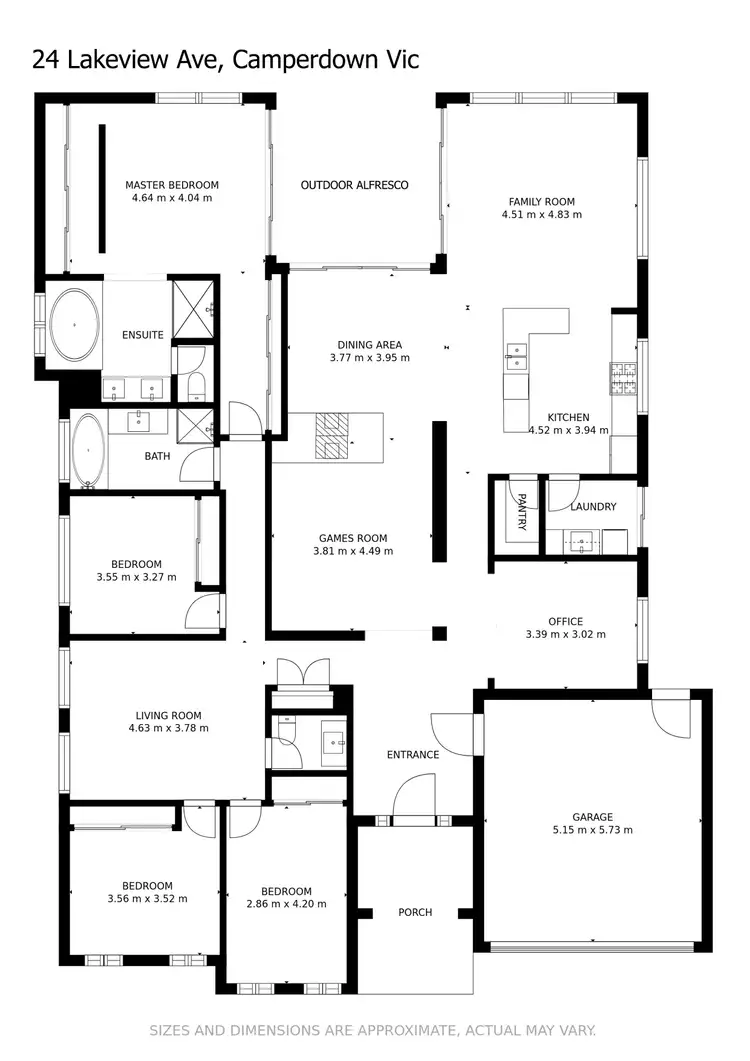 Floorplan of Homely house listing, 24 Lakeview Avenue, Camperdown VIC 3260