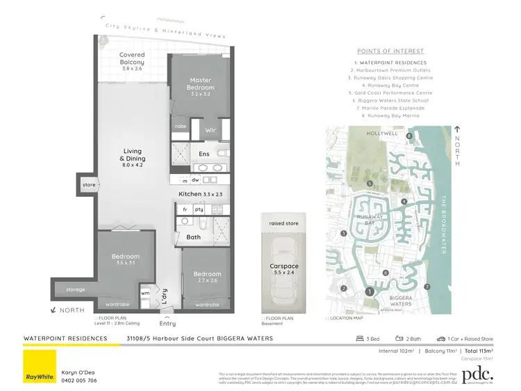 Floorplan of Homely apartment listing, 31108/5 Harbour Side Court, Biggera Waters QLD 4216