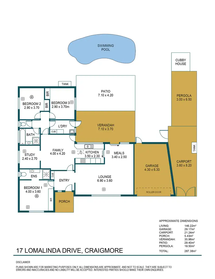 Floorplan of Homely house listing, 17 Lomalinda Drive, Craigmore SA 5114