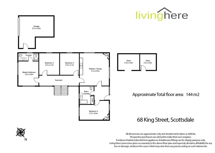 Floorplan of Homely house listing, 68 King Street, Scottsdale TAS 7260