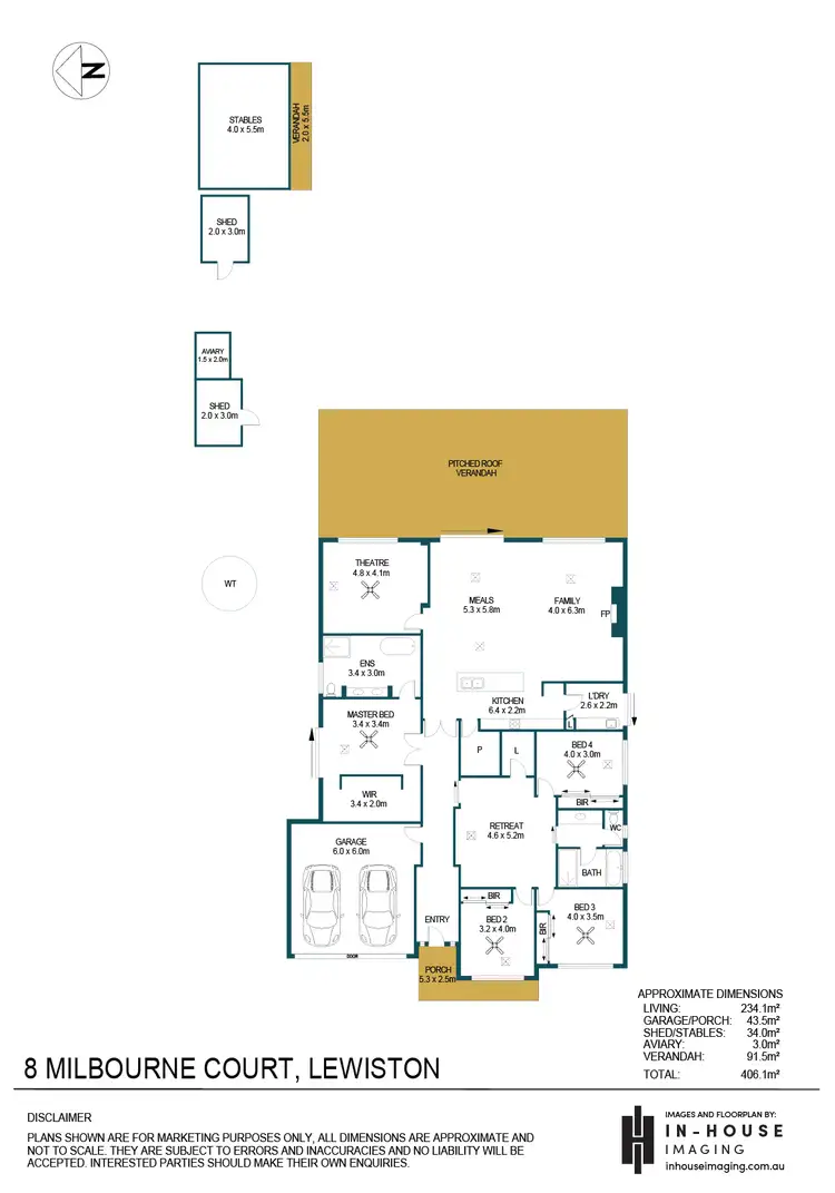 Floorplan of Homely house listing, 8 Milbourne Court, Lewiston SA 5501
