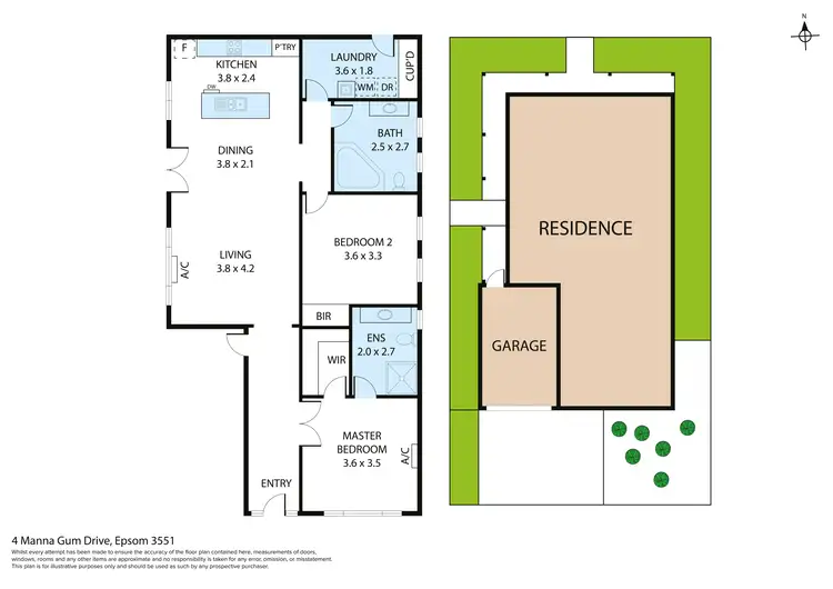 Floorplan of Homely house listing, 4 Manna Gum Drive, Epsom VIC 3551