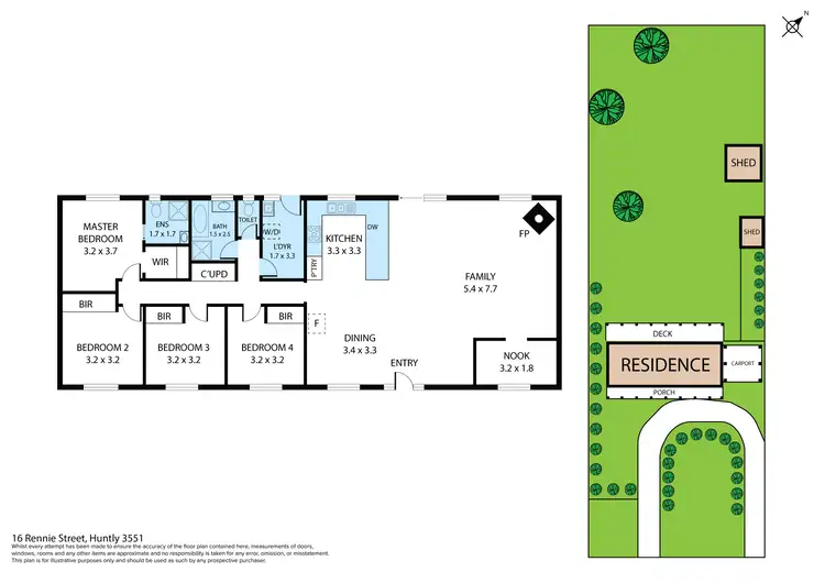 Floorplan of Homely house listing, 16 Rennie Street, Huntly VIC 3551