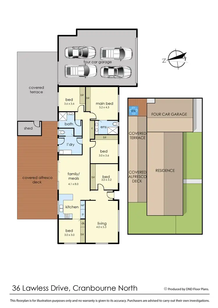 Floorplan of Homely house listing, 36 Lawless Drive, Cranbourne North VIC 3977