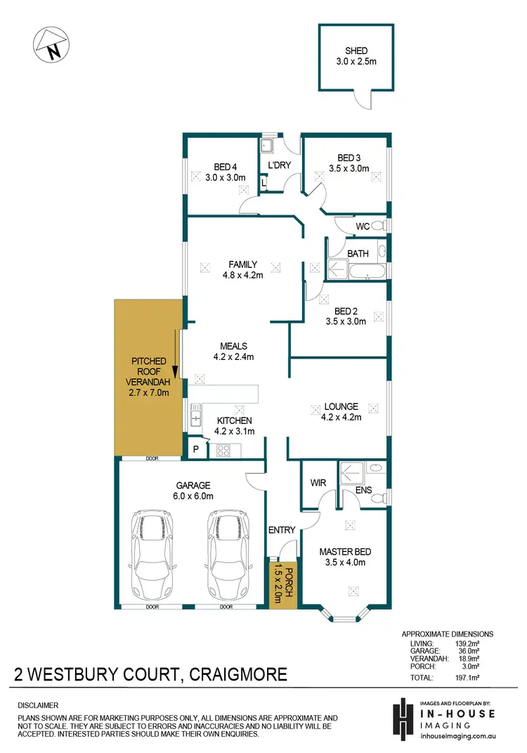 Floorplan of Homely house listing, 2 Westbury Court, Craigmore SA 5114